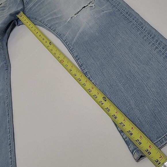 NEW 27 GOLDSIGN LOOSE FIT BUTTON FLY LIGHT STRAIGHT LEG JEANS 28 NWOT - Picture 4 of 15